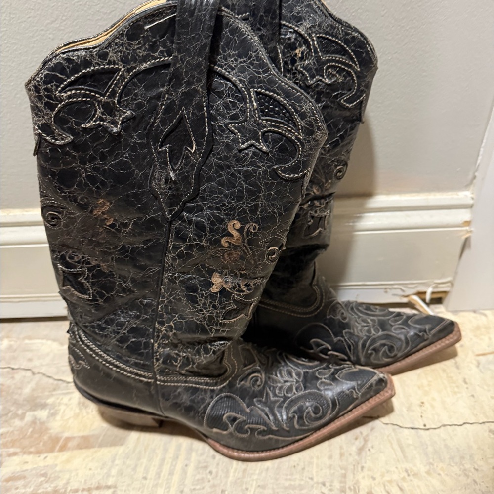 Corral Tan Leather Cowboy Boots